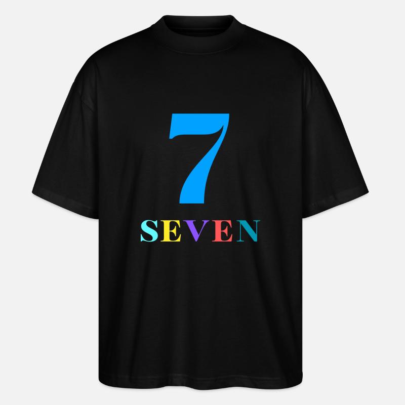 Siebt-7-jähriges Jubiläum - Stanley/Stella Oversized Unisex Bio T-Shirt Blaster 2.0 - Schwarz