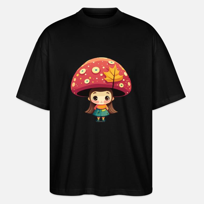 champignon - T-shirt bio Blaster 2.0 coupe oversize Stanley/Stella Unisexe - noir