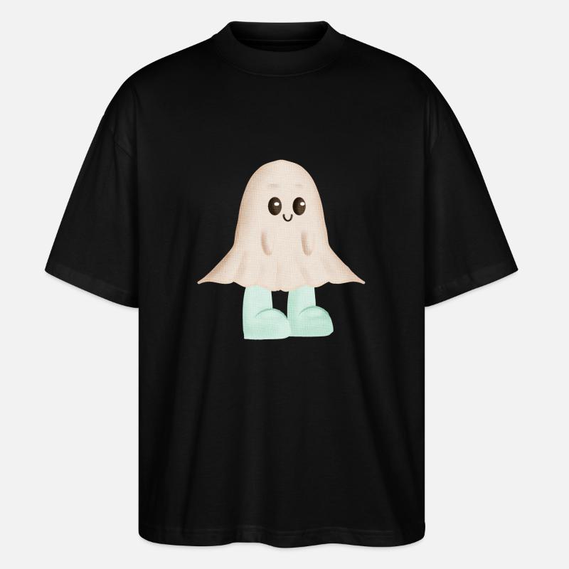 Kleines Gespenst in Stiefeln - Stanley/Stella Oversized Unisex Bio T-Shirt Blaster 2.0 - Schwarz