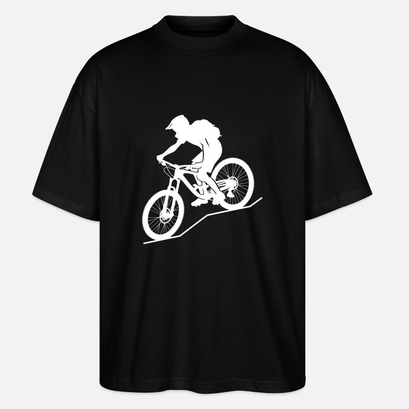 Dynamic mountain biker - Stanley/Stella Oversized Unisex Organic T-shirt Blaster 2.0 - black