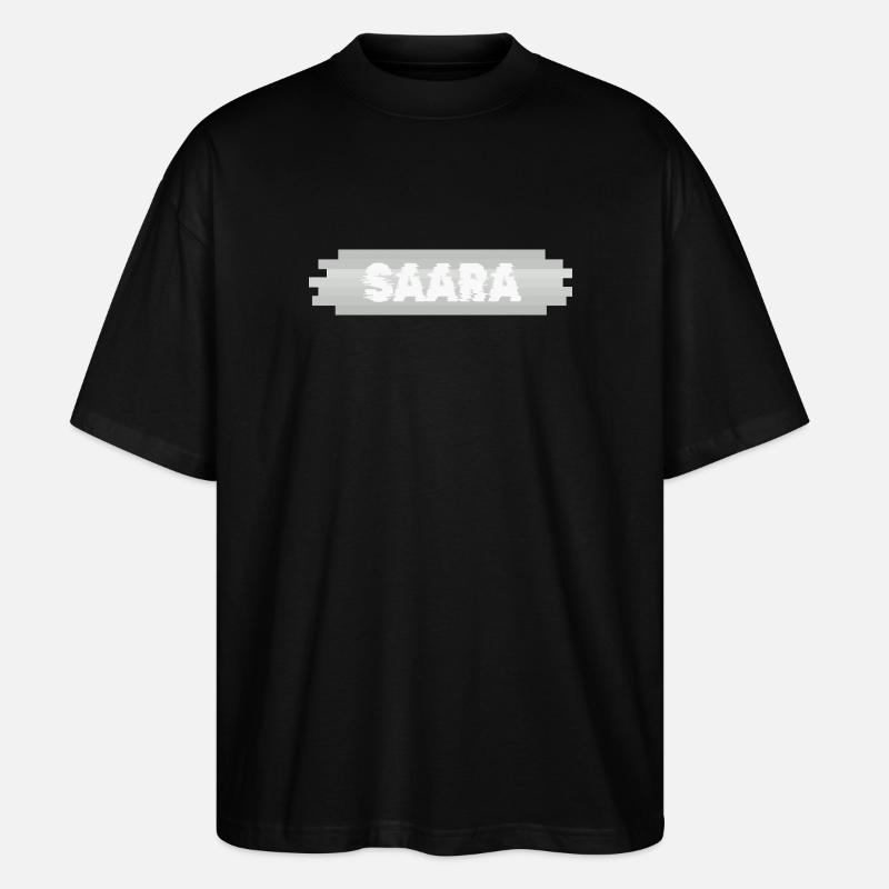 Name Saara - Stanley/Stella Oversized Unisex Bio T-Shirt Blaster 2.0 - Schwarz