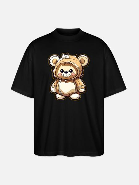 Cute Teddy Bear - Stanley/Stella Oversized Unisex Organic T-shirt Blaster 2.0 - black