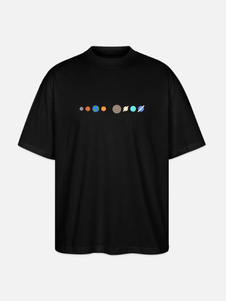 Solar system planets - Stanley/Stella Oversized Unisex Organic T-shirt Blaster 2.0 - black