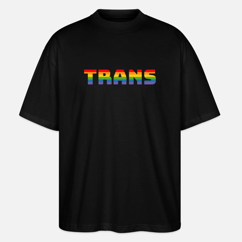 Rainbow Trans - T-shirt bio Blaster 2.0 coupe oversize Stanley/Stella Unisexe - noir