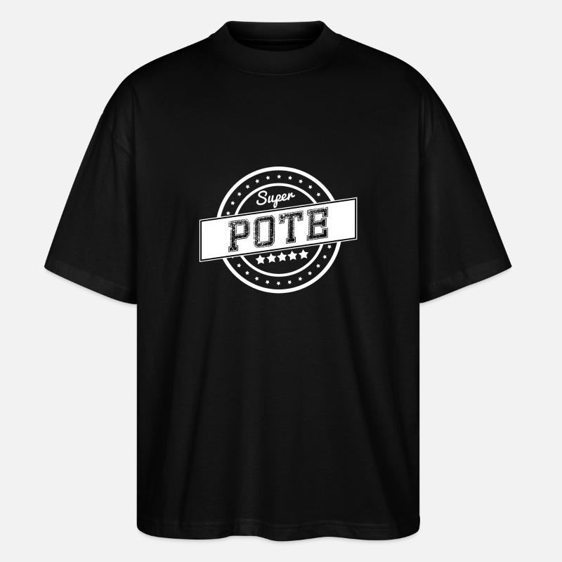 Super pote - T-shirt bio Blaster 2.0 coupe oversize Stanley/Stella Unisexe - noir
