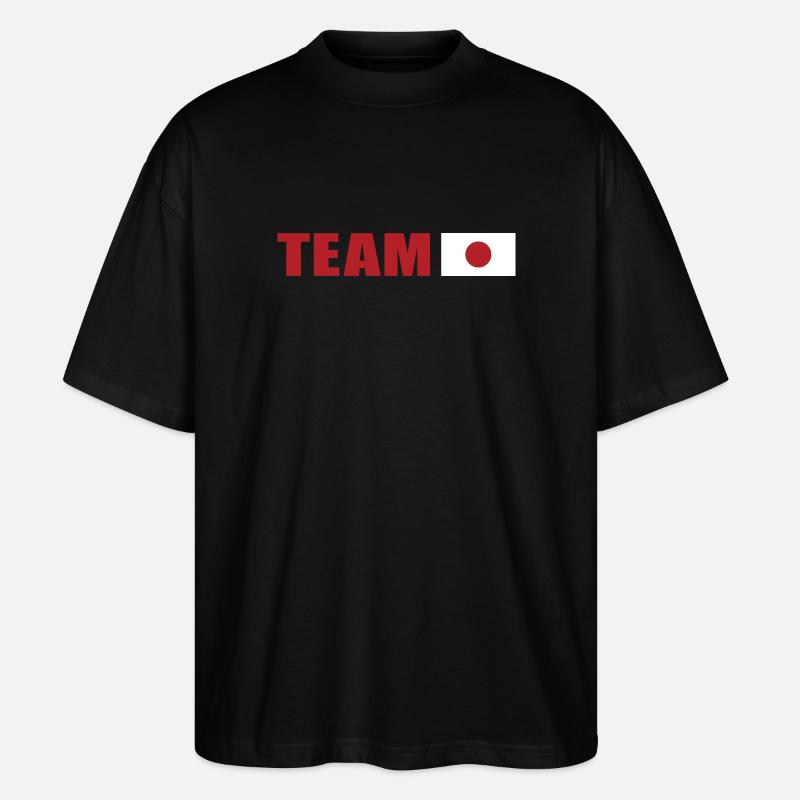 Support-Team Japan - Stanley/Stella Oversized Unisex Bio T-Shirt Blaster 2.0 - Schwarz