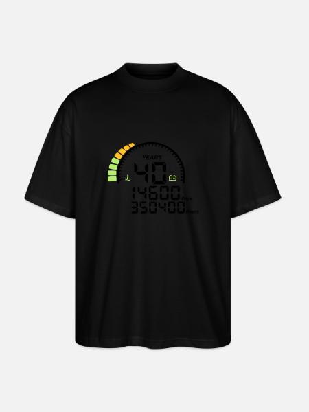 years 40 years anniversary meter - Stanley/Stella Oversized Unisex Organic T-shirt Blaster 2.0 - black
