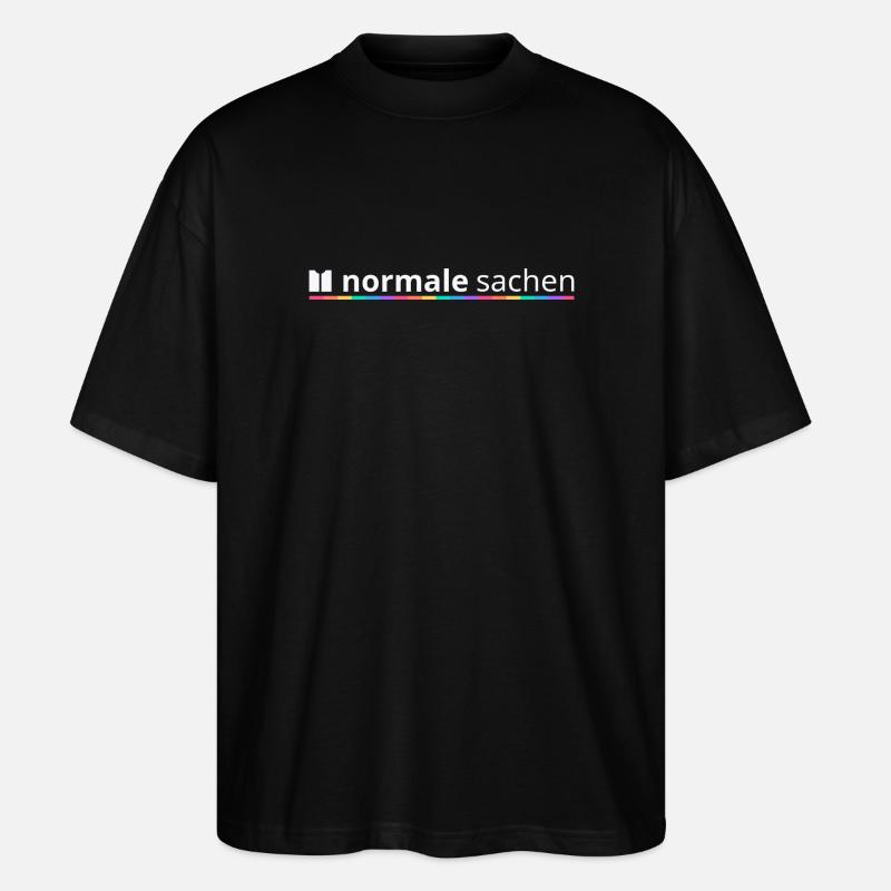 Normal Stuff Logo Rainbow - Stanley/Stella Oversized Unisex Organic T-shirt Blaster 2.0 - black