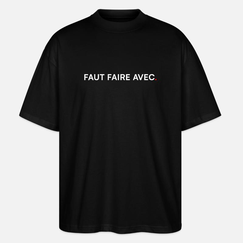 PAS MAINTENANT. Humour Moderne Minimal - T-shirt bio Blaster 2.0 coupe oversize Stanley/Stella Unisexe - noir