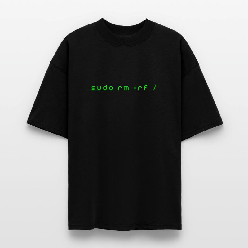 T-shirt Linux rm -rf - Commande Admin Sys & Dév T-shirt bio Blaster 2.0 coupe oversize Stanley/Stella Unisexe