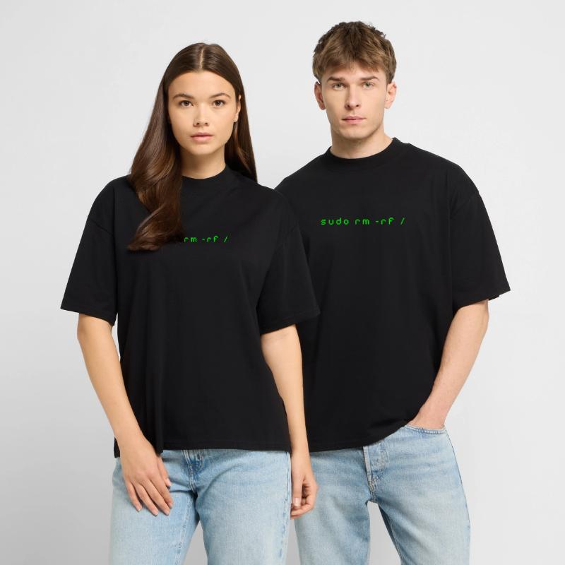 T-shirt Linux rm -rf - Commande Admin Sys & Dév T-shirt bio Blaster 2.0 coupe oversize Stanley/Stella Unisexe
