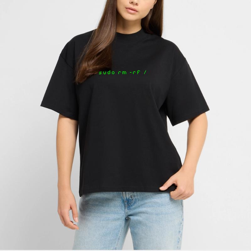 T-shirt Linux rm -rf - Commande Admin Sys & Dév T-shirt bio Blaster 2.0 coupe oversize Stanley/Stella Unisexe