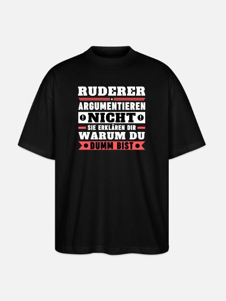 Rowers don't argue - Stanley/Stella Oversized Unisex Organic T-shirt Blaster 2.0 - black