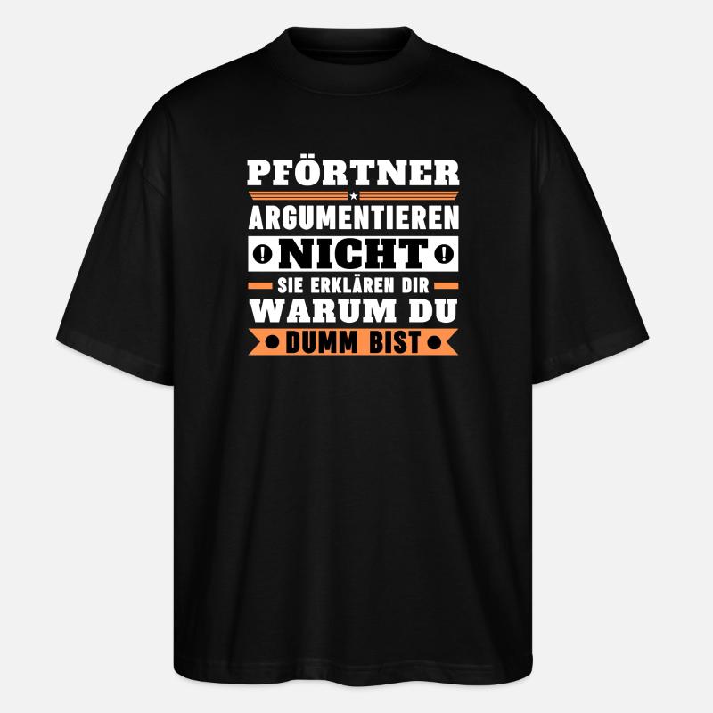 Gatekeepers don't argue - Stanley/Stella Oversized Unisex Organic T-shirt Blaster 2.0 - black