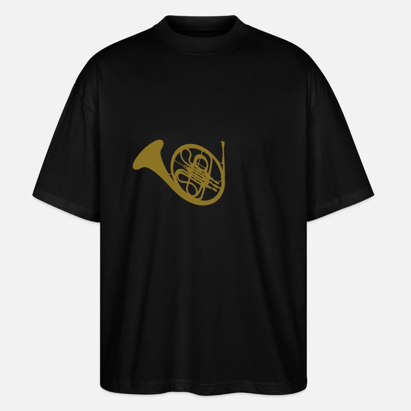 Horn / bugle / Blasinstrument - Stanley/Stella Oversized Unisex Bio T-Shirt Blaster 2.0 - Schwarz