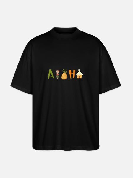 aloha - Stanley/Stella Oversized Unisex Bio T-Shirt Blaster 2.0 - Schwarz