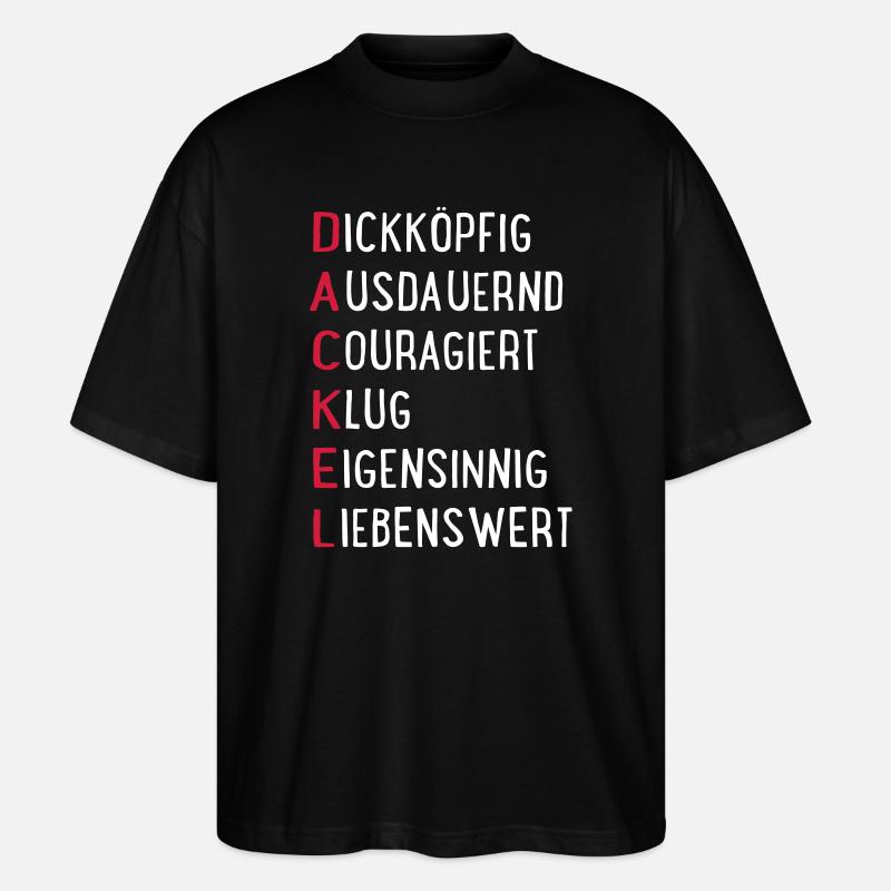 Dackel - Stanley/Stella Oversized Unisex Bio T-Shirt Blaster 2.0 - Schwarz