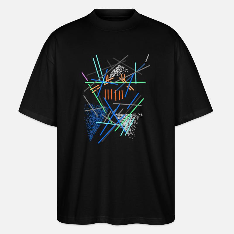 Structure architecturale - Abstrait - T-shirt bio Blaster 2.0 coupe oversize Stanley/Stella Unisexe - noir