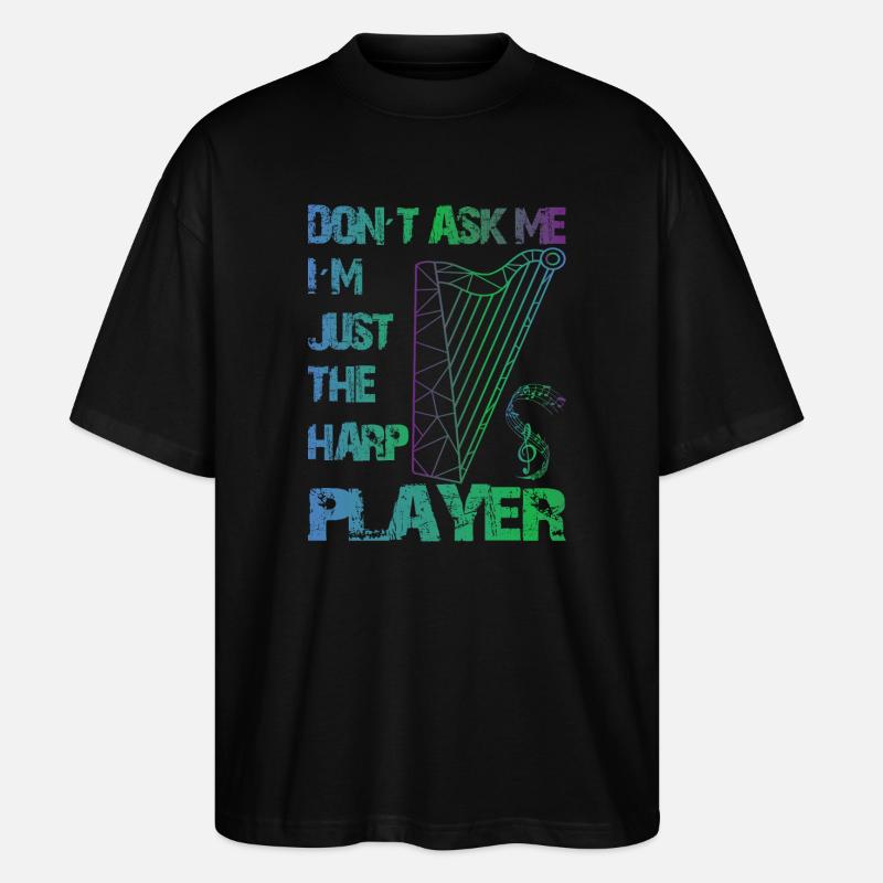 Harfen Spieler - Stanley/Stella Oversized Unisex Bio T-Shirt Blaster 2.0 - Schwarz