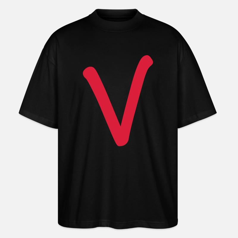 V - einfach nur V - Stanley/Stella Oversized Unisex Bio T-Shirt Blaster 2.0 - Schwarz