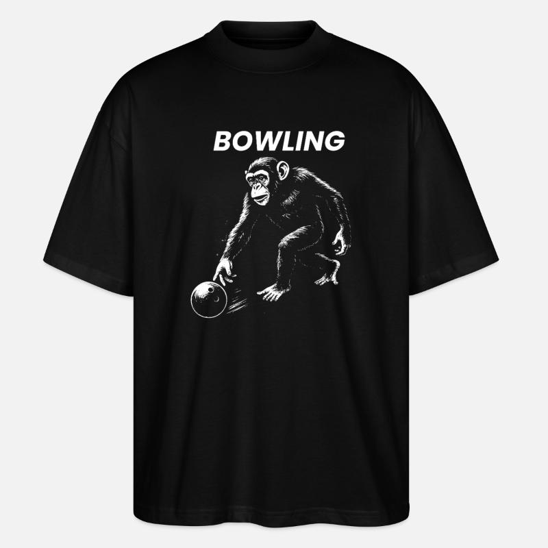 Cadeau Monkey Bowling - T-shirt bio Blaster 2.0 coupe oversize Stanley/Stella Unisexe - noir