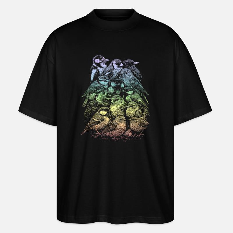 Gartenvogel - Stanley/Stella Oversized Unisex Bio T-Shirt Blaster 2.0 - Schwarz