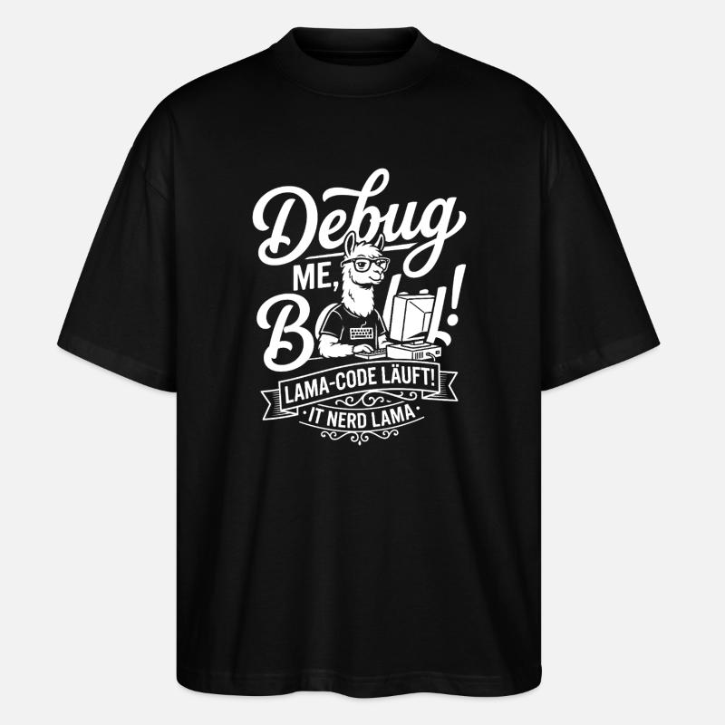 Lama Code Debug Design - Stanley/Stella Oversized Unisex Organic T-shirt Blaster 2.0 - black