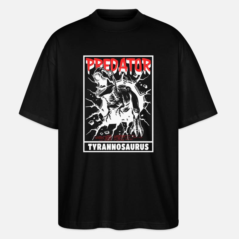 Predator - Tyrannosaurus - Stanley/Stella Oversized Unisex Bio T-Shirt Blaster 2.0 - Schwarz