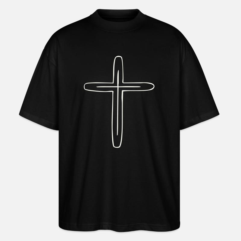 Kreuz - Stanley/Stella Oversized Unisex Bio T-Shirt Blaster 2.0 - Schwarz