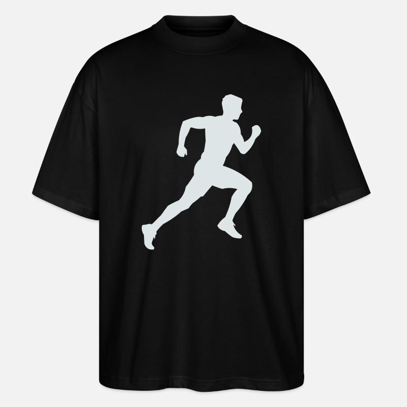 Sprint de silhouette en course - T-shirt bio Blaster 2.0 coupe oversize Stanley/Stella Unisexe - noir
