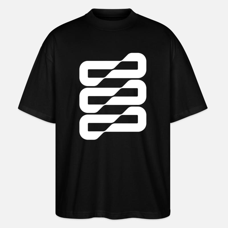 Flowwave Stripes Abstract - Stanley/Stella Oversized Unisex Organic T-shirt Blaster 2.0 - black