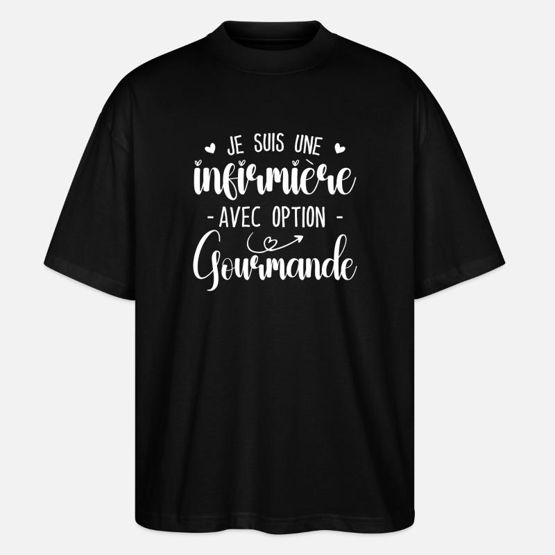 Krankenschwester mit Gourmet-Option - Stanley/Stella Oversized Unisex Bio T-Shirt Blaster 2.0 - Schwarz