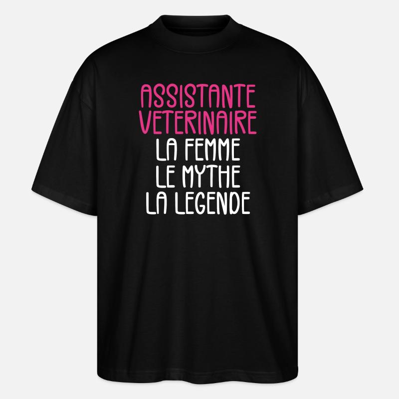 Veterinary Assistant - Stanley/Stella Oversized Unisex Organic T-shirt Blaster 2.0 - black
