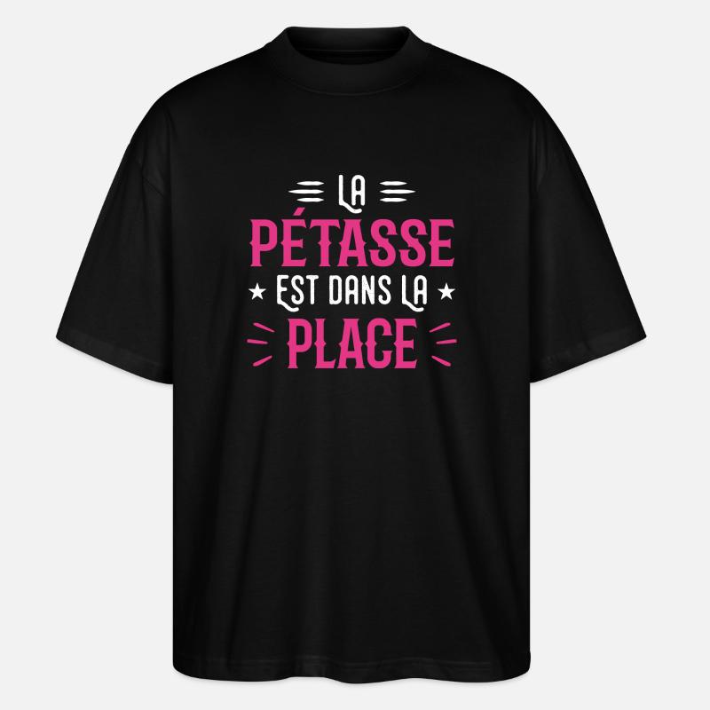 Das ist im Ort - Stanley/Stella Oversized Unisex Bio T-Shirt Blaster 2.0 - Schwarz