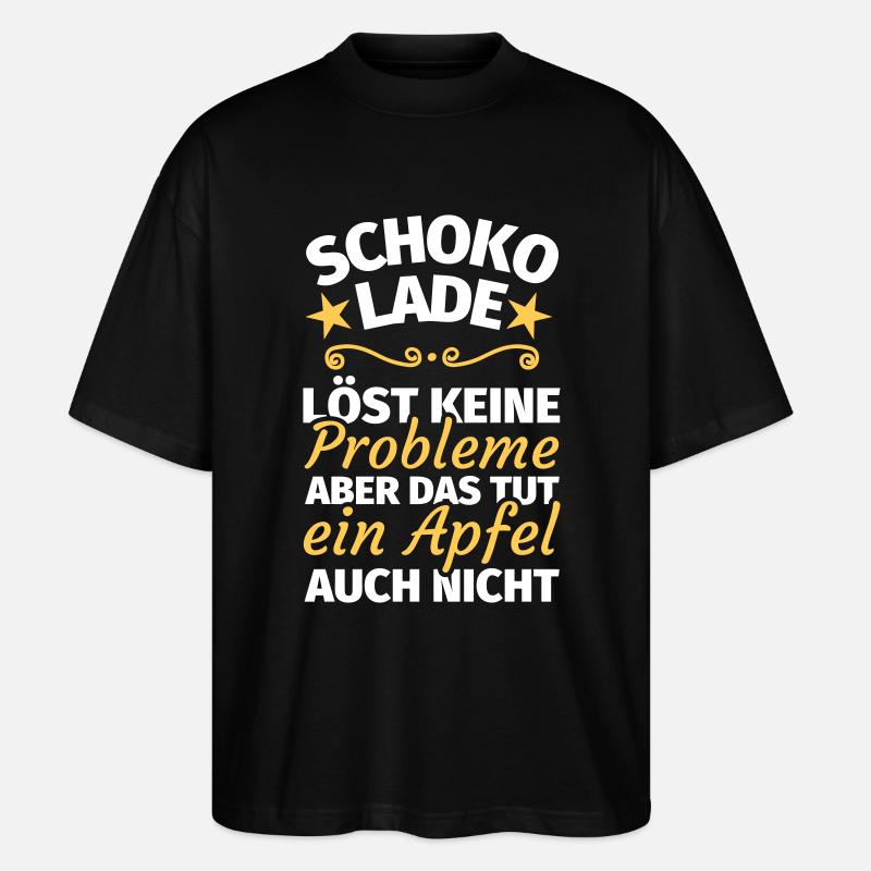 Schokolade lustig - Stanley/Stella Oversized Unisex Bio T-Shirt Blaster 2.0 - Schwarz
