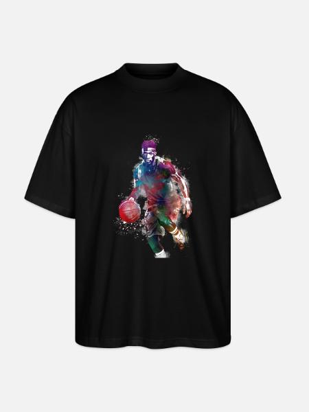 Basketbal sport #basketball - Stanley/Stella Uniseks oversized bio T-shirt Blaster 2.0 - zwart