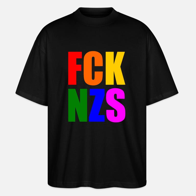 Fck nzs - Stanley/Stella Oversized Unisex Bio T-Shirt Blaster 2.0 - Schwarz