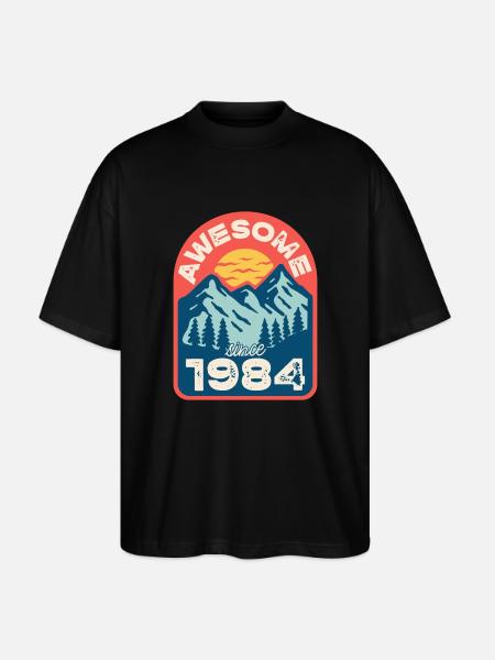 Awesome since 1984 - Stanley/Stella Oversized Unisex Organic T-shirt Blaster 2.0 - black
