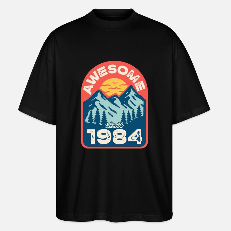 Awesome since 1984 - Stanley/Stella Oversized Unisex Organic T-shirt Blaster 2.0 - black