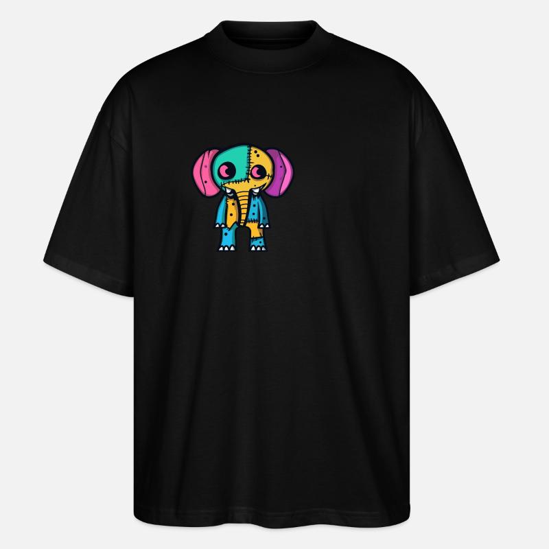 Elefant Halloween Tier - Stanley/Stella Oversized Unisex Bio T-Shirt Blaster 2.0 - Schwarz