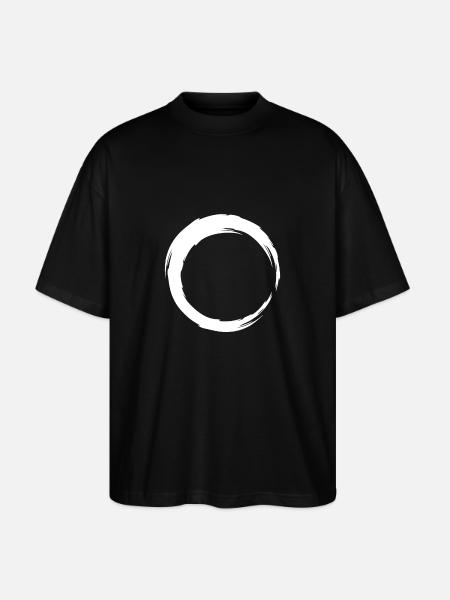 Circle line icon white - Stanley/Stella Oversized Unisex Organic T-shirt Blaster 2.0 - black