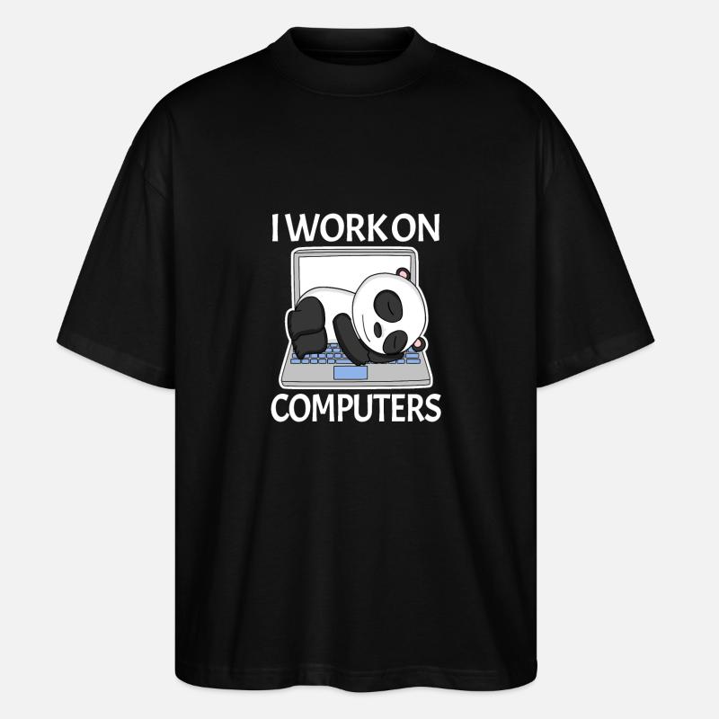 Computer Nerd Programmierer Herren Geschenk - Stanley/Stella Oversized Unisex Bio T-Shirt Blaster 2.0 - Schwarz