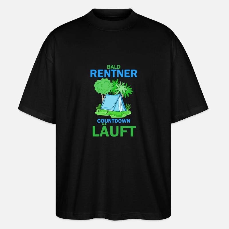 Rentner Countdown - Stanley/Stella Oversized Unisex Bio T-Shirt Blaster 2.0 - Schwarz