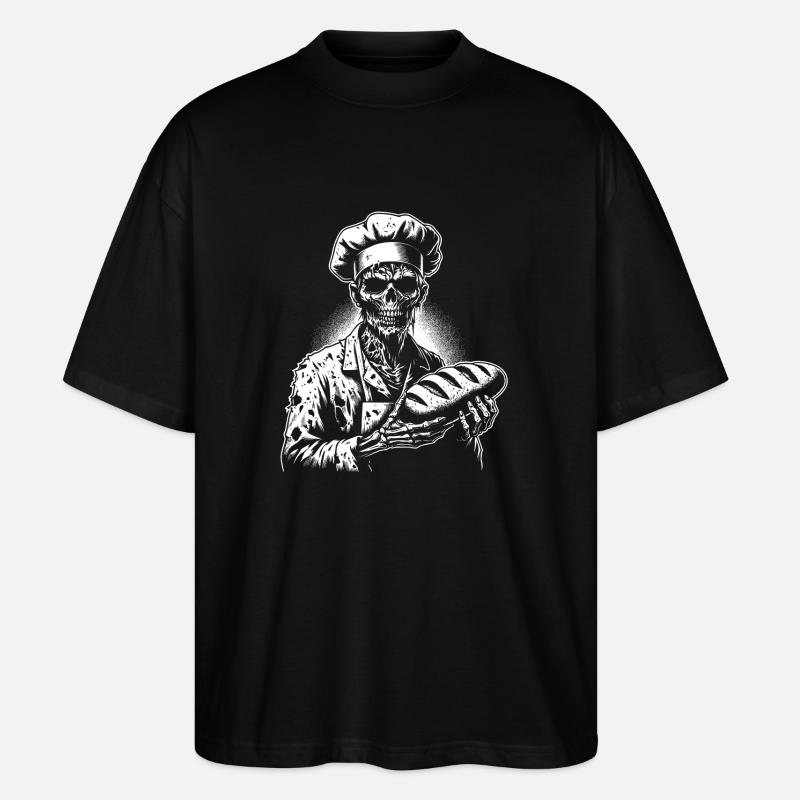 Zombie Bäcker gruseliger Bäcker - Stanley/Stella Oversized Unisex Bio T-Shirt Blaster 2.0 - Schwarz