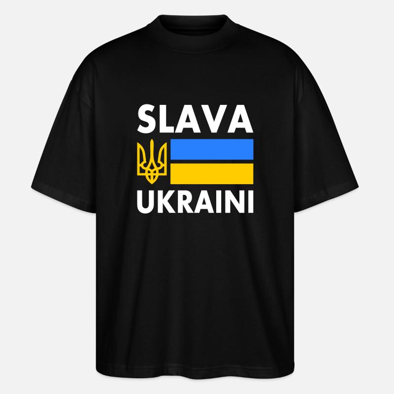 Slava ukraini - T-shirt bio Blaster 2.0 coupe oversize Stanley/Stella Unisexe - noir