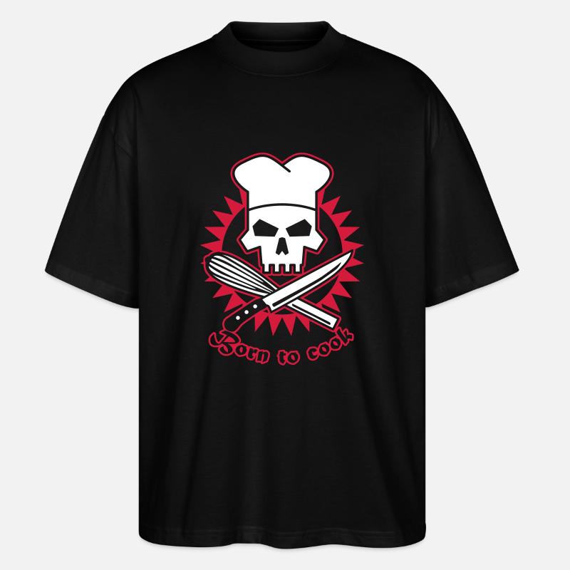 born_to_cook - Stanley/Stella Oversized Unisex Bio T-Shirt Blaster 2.0 - Schwarz