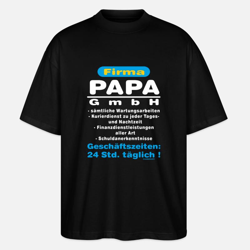 Firma Papa Gmbh RAHMENLOS® - Stanley/Stella Oversized Unisex Bio T-Shirt Blaster 2.0 - Schwarz