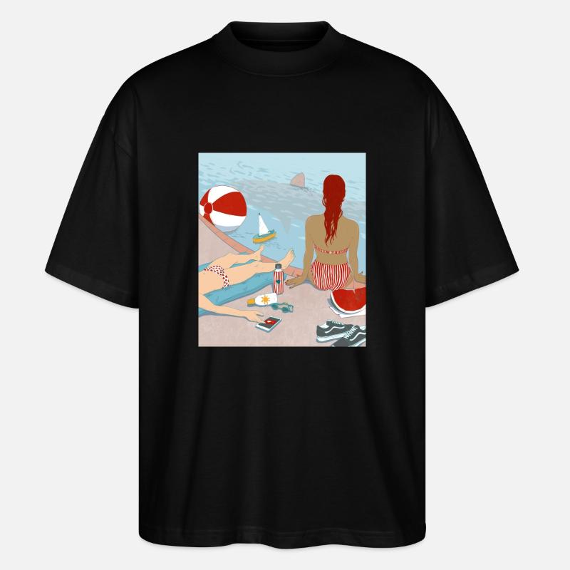 Summer - Stanley/Stella Oversized Unisex Bio T-Shirt Blaster 2.0 - Schwarz