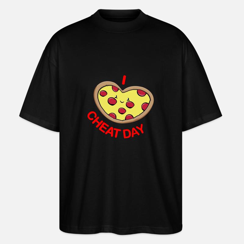 Cheat day pizza - T-shirt bio Blaster 2.0 coupe oversize Stanley/Stella Unisexe - noir