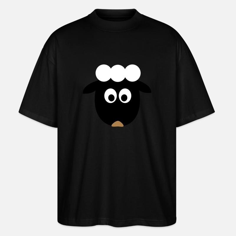 Schaf, mäh, Tier - Stanley/Stella Oversized Unisex Bio T-Shirt Blaster 2.0 - Schwarz